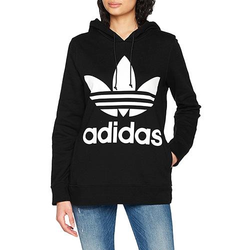 Dámská mikina Adidas Originals Trefoil - Dámská volnočasová mikina Originals Trefoil s kapucí od značky Adidas, černé provedení.
