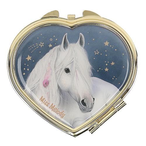 Krabička se zrcátkem Miss Melody, bílý koník