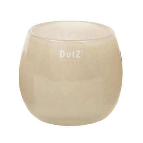 Skleněný květináč DutZ Pot, výška 7 cm, průměr 10 cm, barva béžová