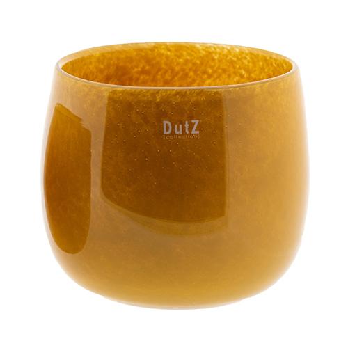 Skleněný květináč DutZ Pot, výška 18 cm, průměr 20 cm, barva zlatý topaz