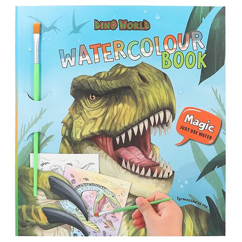 Omalovánka Dino World Watercolouring Book Se stětcem