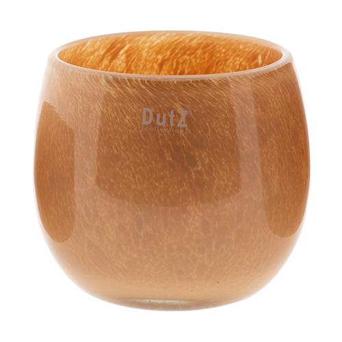 Skleněný květináč DutZ Pot, výška 11 cm, průměr 13 cm, barva lososová