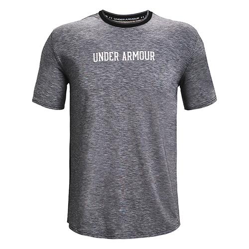 Under Armour tréninkové tričko Recover black full heather/white