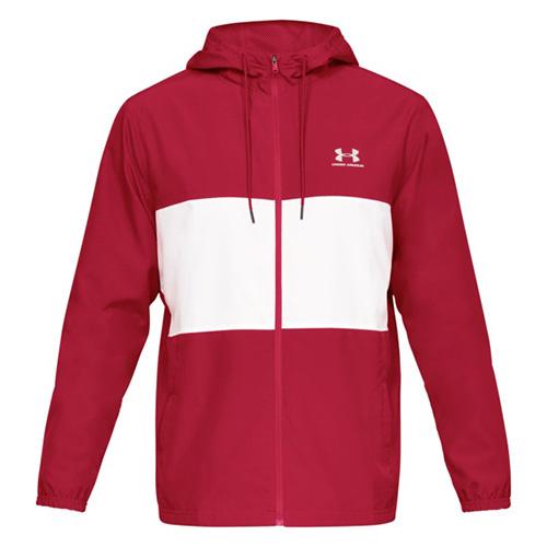 Under Armour Sportstyle Wind Jacket červená / bílá