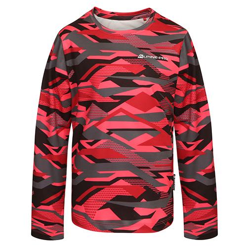 Alpine Pro DANZO dětské triko s dlouhým rukávem KTSX347 diva pink