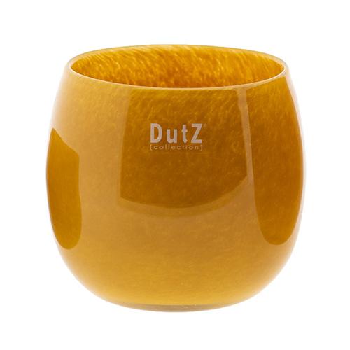 Skleněný květináč DutZ Pot, výška 6 cm, průměr 8 cm, barva zlatý topaz