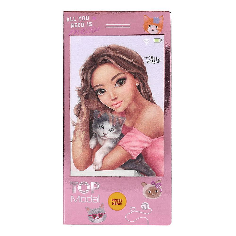 Levně Kreativní bloček s 3D obrázkem a zvukovým efektem Top Model, Talita s kočičkou