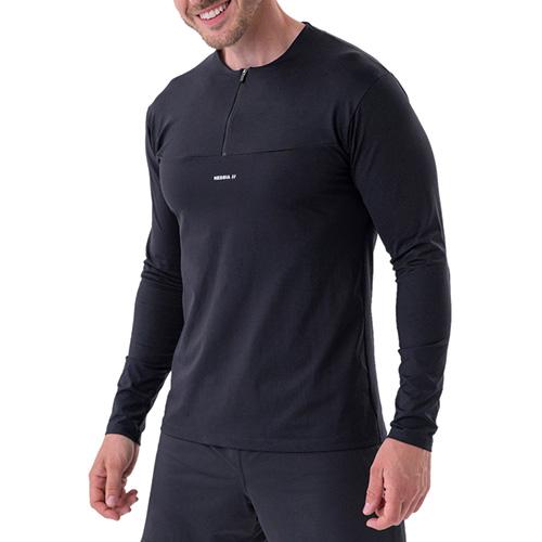 Nebbia Funkční tričko s dlouhým rukávem “Layer Up” 329 černá