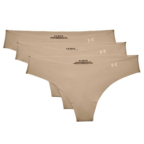 Under Armour Ps Thong 3Pack kalhotky Hnědá