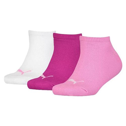 Puma dětské kotníkové ponožky Invisible 3P Invisible 3 páry bílé, růžové a fuchsiové .