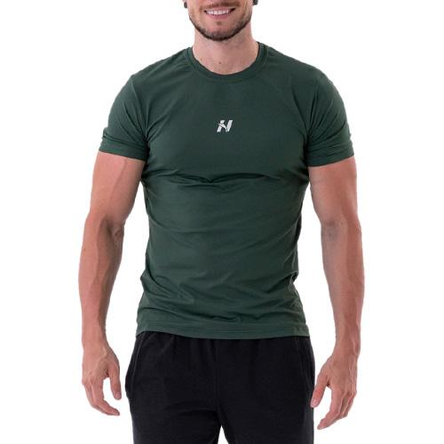 Nebbia Klasické tričko Reset 327 tmavě zelená