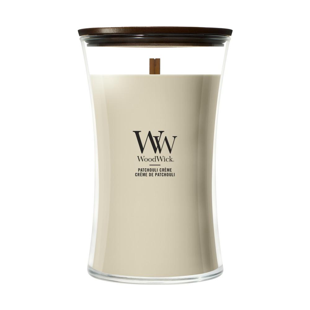 Svíčka WoodWick velká, Patchouli Créme