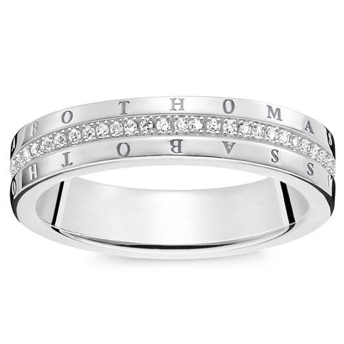 Thomas Sabo Prsten Klasický bílý D TR0026 725 14 48 Sterling silver
