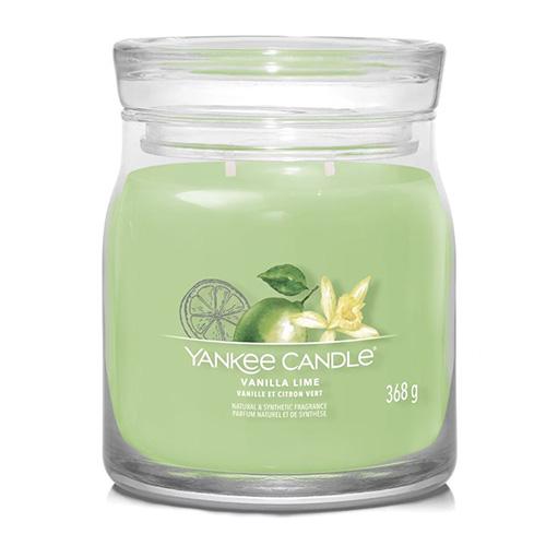 Levně YANKEE CANDLE Vanilla Lime svíčka 368g / 2 knoty (Signature střední)