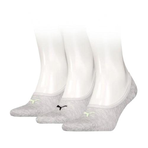 Puma dámské ponožky Footie 3P Footie 3 páry pohodlné a prodyšné nízké ponožky v praktickém balení po třech párech v šedé barvě s ikonickým logem