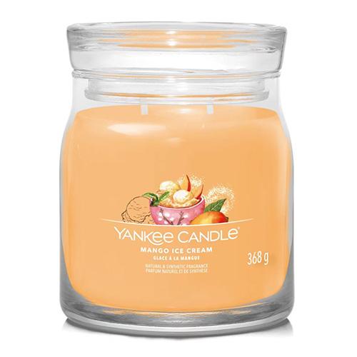 Levně YANKEE CANDLE Mango Ice Cream svíčka 368g / 2 knoty (Signature střední)
