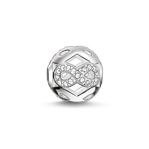 Thomas Sabo Korálek Bílý symbol nekonečna K0172 051 14 Karma Beads zirconia whi