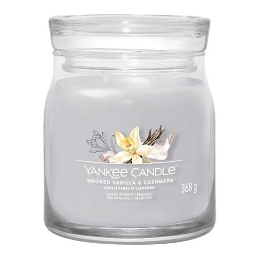 Levně YANKEE CANDLE Smoked Vanilla & Cashmere svíčka 368g / 2 knoty (Signature střední)