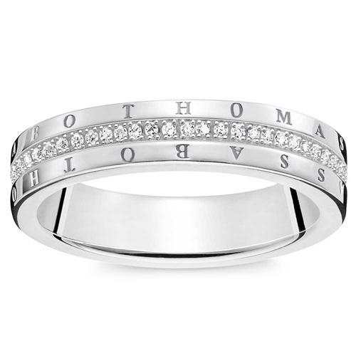 Thomas Sabo Prsten Klasický bílý D TR0026 725 14 50 Sterling Silver 925 Sterling silver