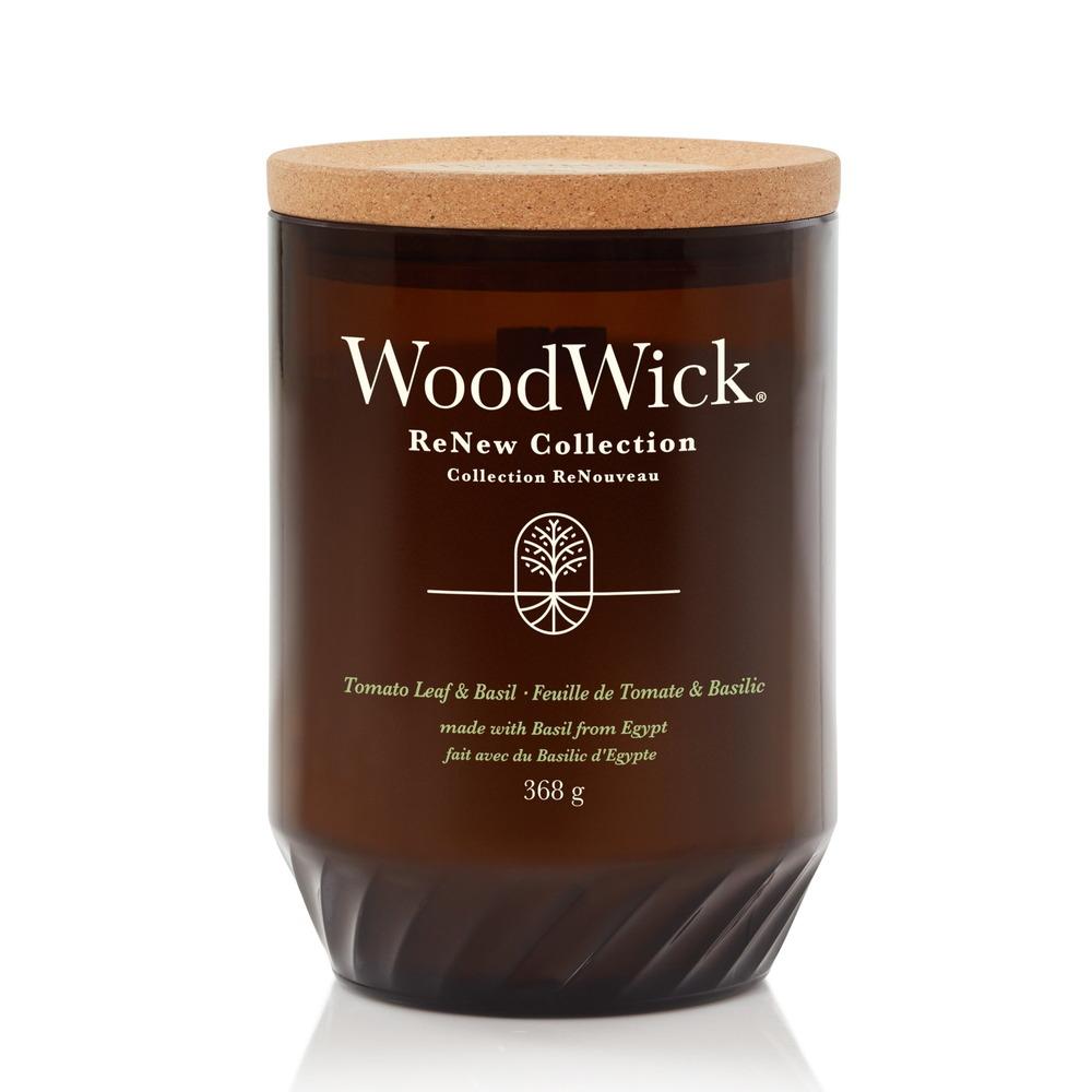 Svíčka WoodWick ReNew velká, Tomato Leaf & Basil