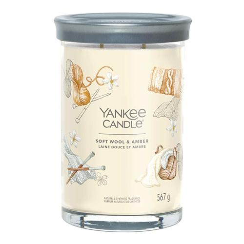 Levně Yankee Candle Signature tumbler SOFT WOOL & AMBER 567 g