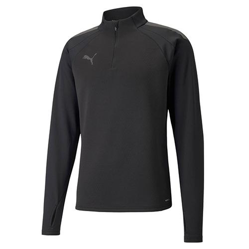 Puma INDIVIDUALLIGA WARM 1 4 ZIP TOP Černá,Tmavě šedá