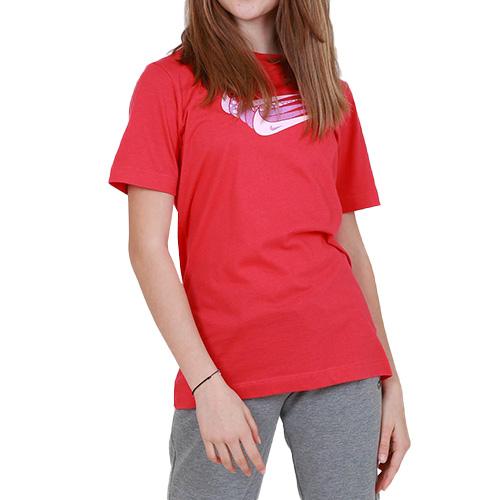 Nike Sportswear dětské bavlněné triko s krátkým rukávem a potiskem na hrudi