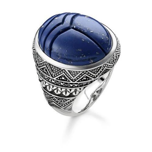 Thomas Sabo Prsten Modrý vruboun TR2205 534 1 54 Sterling silver black