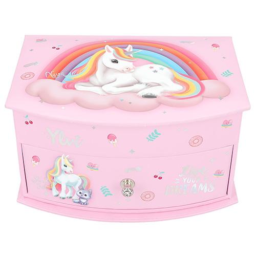 Šperkovnice se zrcátkem Ylvi Live your Dream, pink