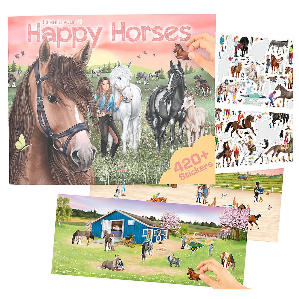 Create Your kreativní sešit se samolepkami 400 samolepek koňský svět