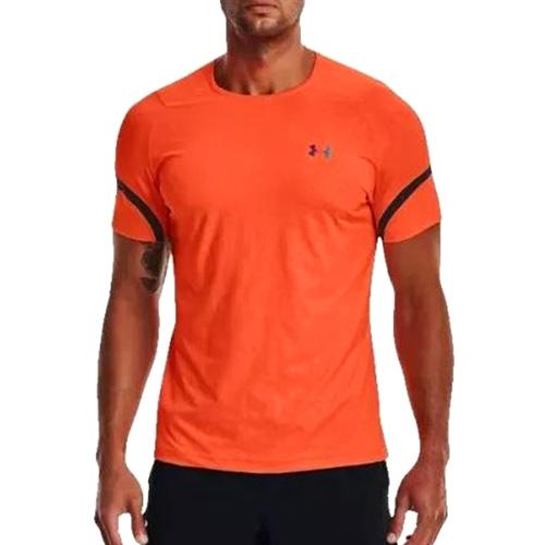 Pánské tričko Under Armour Rush 2.0 Emboss - Pánské tréninkové triko Rush 2.0 Emboss s krátkým rukávem od značky Under Armour, oranžové provedení. - 3476363